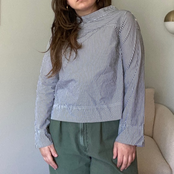 J. Crew High-Low Striped Shirt - Picture 7 of 11